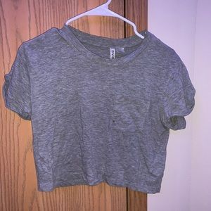 Grey crop top